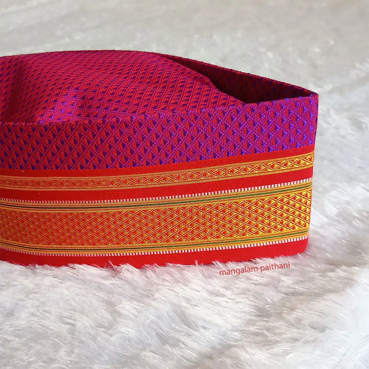 Purple Traditional Khan Topi for Men