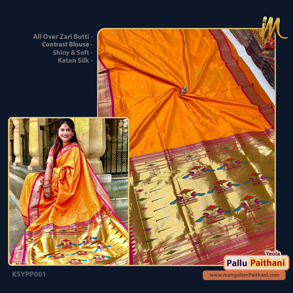 Katan Silk Yeola Pallu Paithani #01