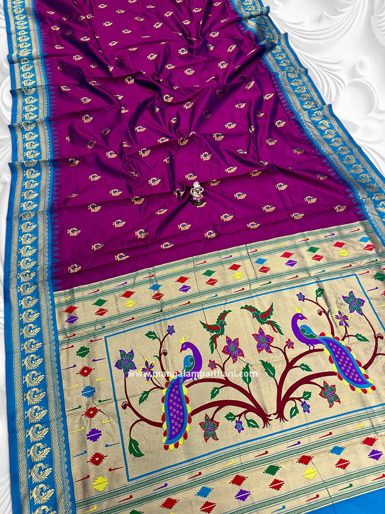 Peacock Semi Silk Paithani #01