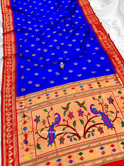 Peacock Semi Silk Paithani #04