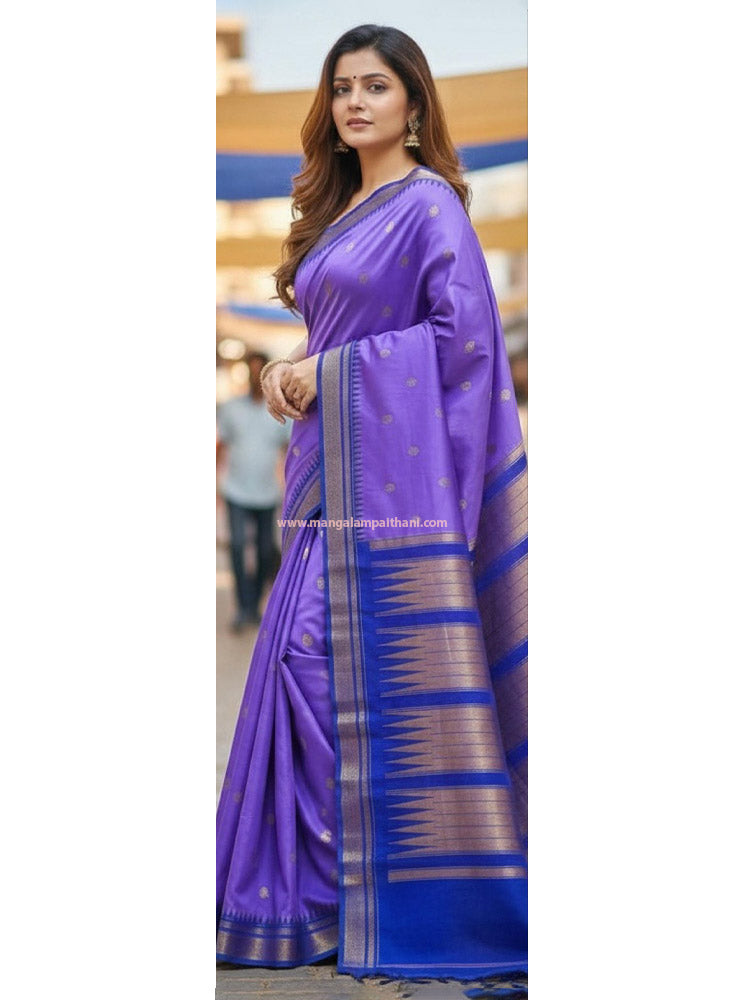 purple paithani saree mangalam paithani