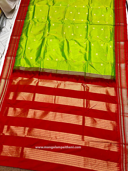 green paithani saree