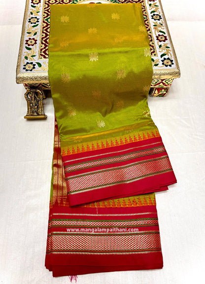 golden paithani saree