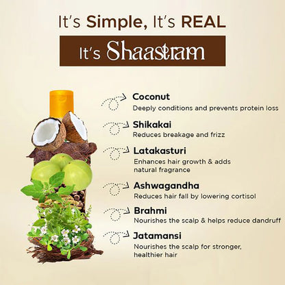 Shaastram - Amla Mulethi, Coconut Shikakai & Jasmine Amla Hair Oil (180 ml) - Pack Of 3