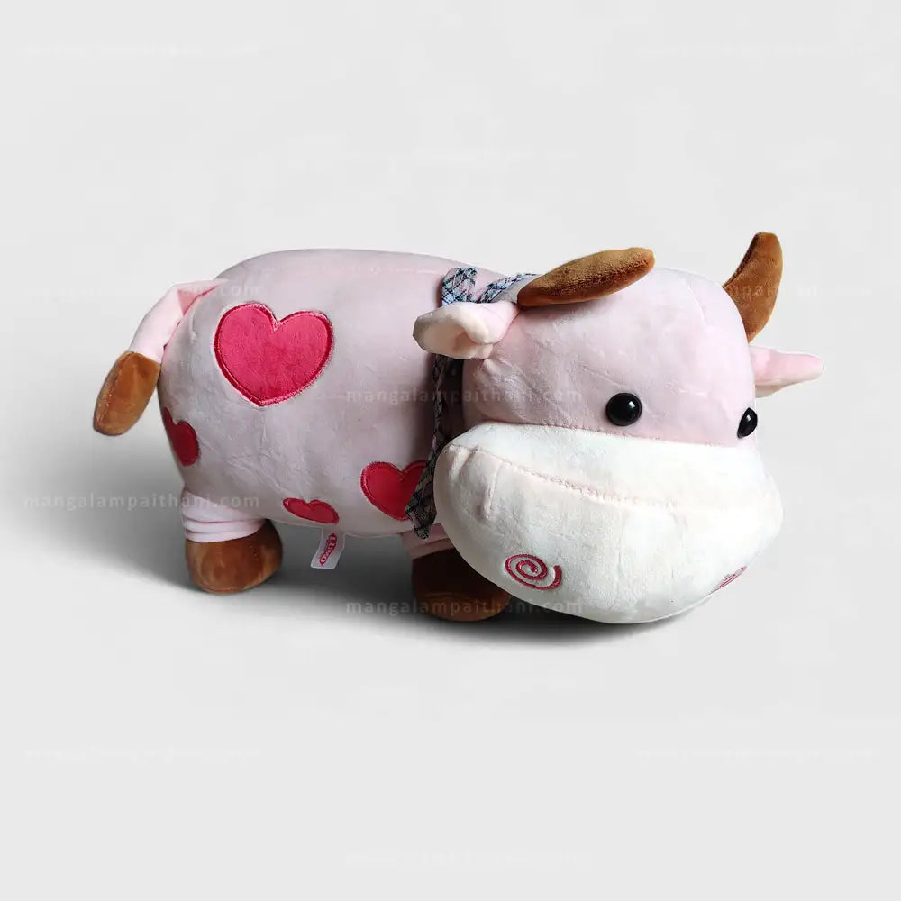 Cute Cow Soft Toy with Heart Design - Soft Stuffed Animal for Kids