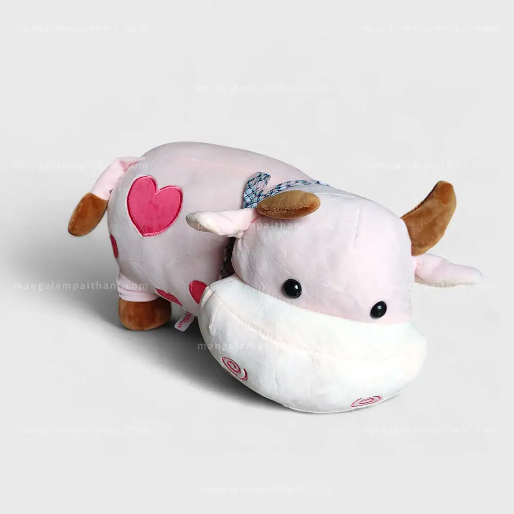 Cute Cow Soft Toy with Heart Design - Soft Stuffed Animal for Kids