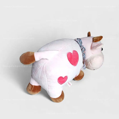 Cute Cow Soft Toy with Heart Design - Soft Stuffed Animal for Kids