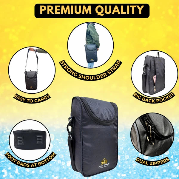 Outer Woods - Insulated 2 Bottle Cooler Bag | 6+ Hours Cooling | 2 Ice Gel Packs