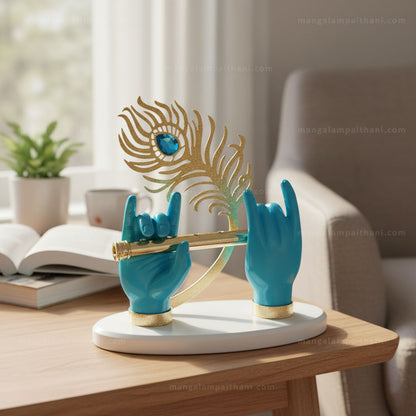decorative piece krishna hand with flute