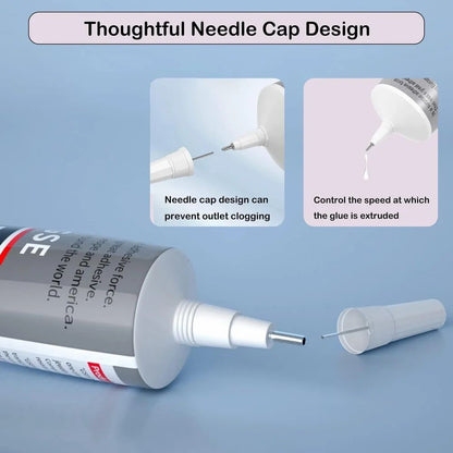 adhesive tube with needle cap