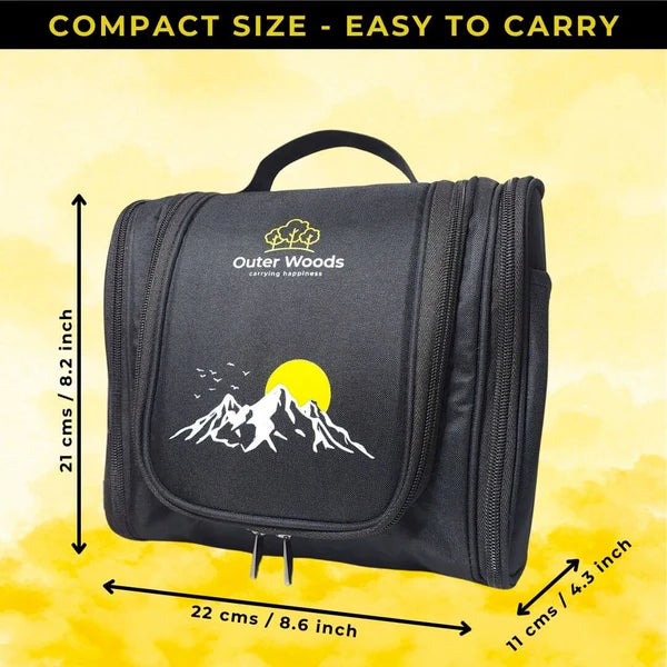 Outer Woods - Travel Toiletry Bag | Hanging Loop | Multiple Pockets
