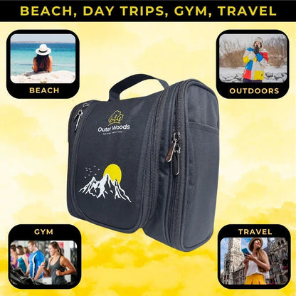 Outer Woods - Travel Toiletry Bag | Hanging Loop | Multiple Pockets