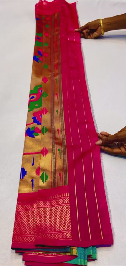 Semi Silk Kadiyal Paithani #01