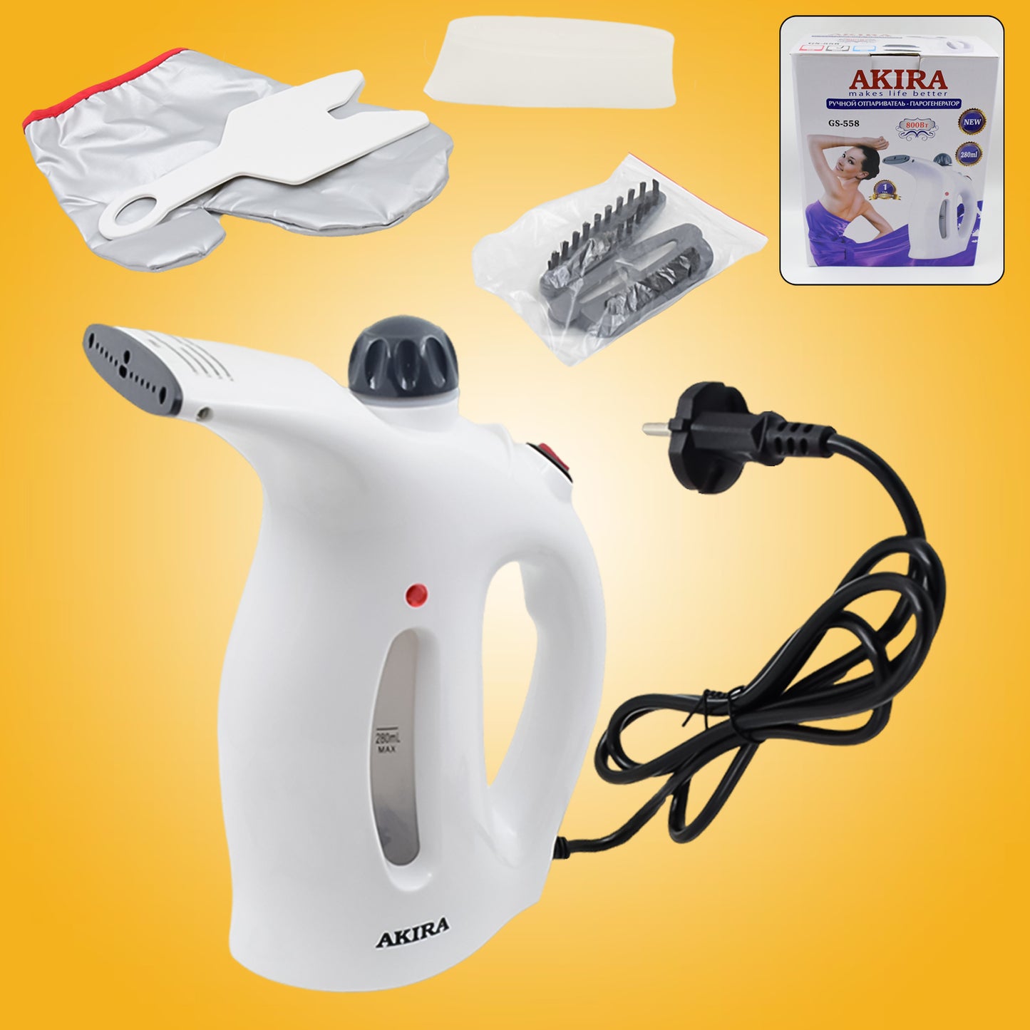 Portable Handheld Garment & Facial Steamer (1 Pc)