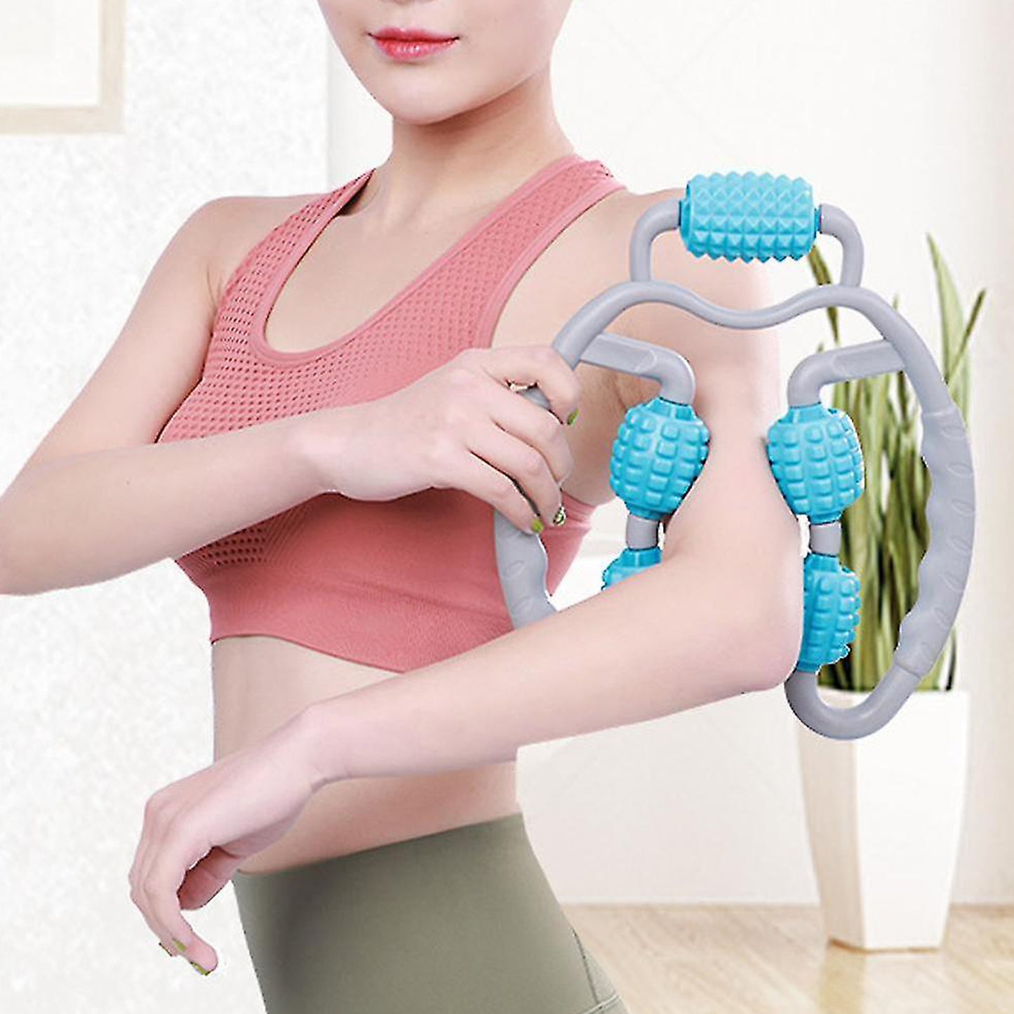 5 Wheels Muscle Massage Roller (1 Pc)