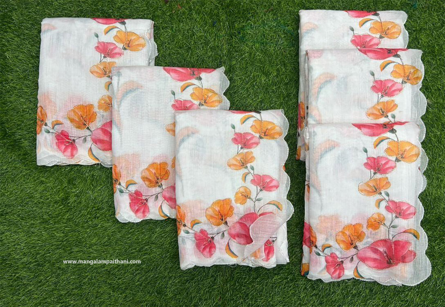 mangalam paithani white saree