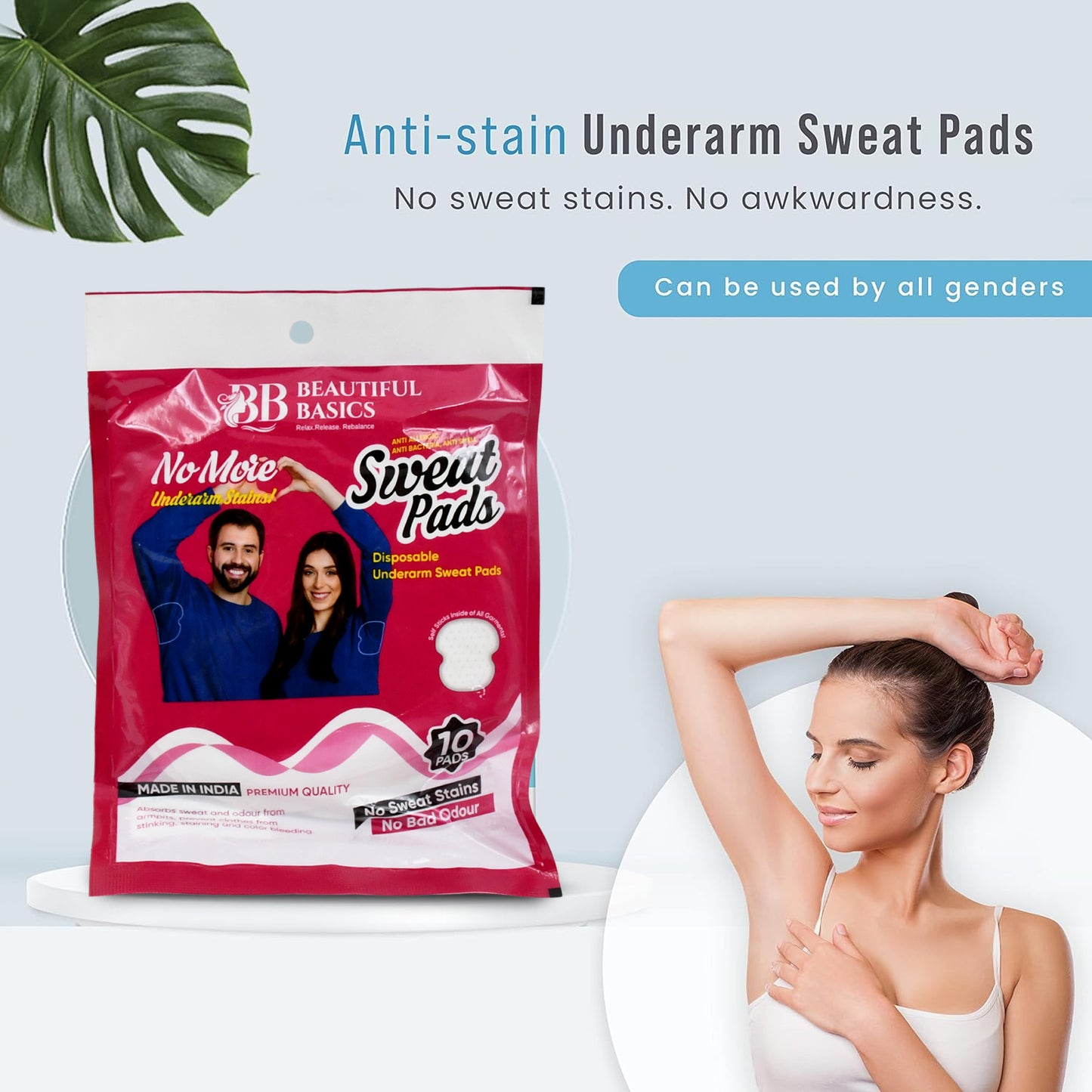 Disposable Underarms Sweat Pads (Pack Of 10)